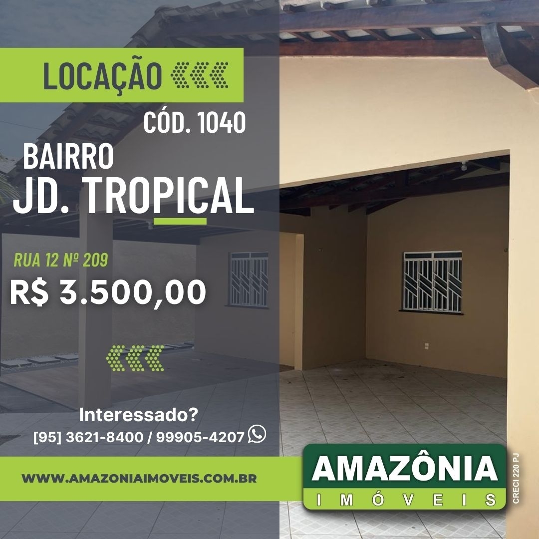 Casa - Jardim Tropical - Boa Vista - Roraima - Amazônia Imóveis